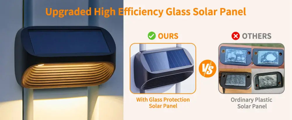 Black Solar Fence Lights