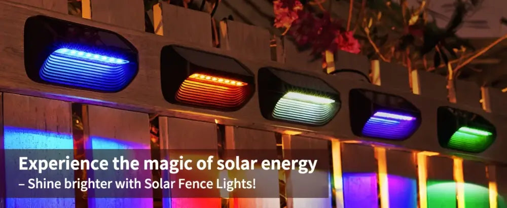 Black Solar Fence Lights