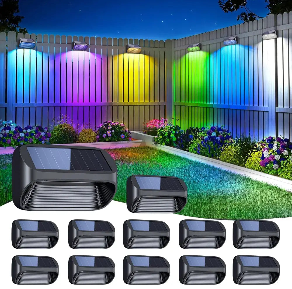 Black Solar Fence Lights
