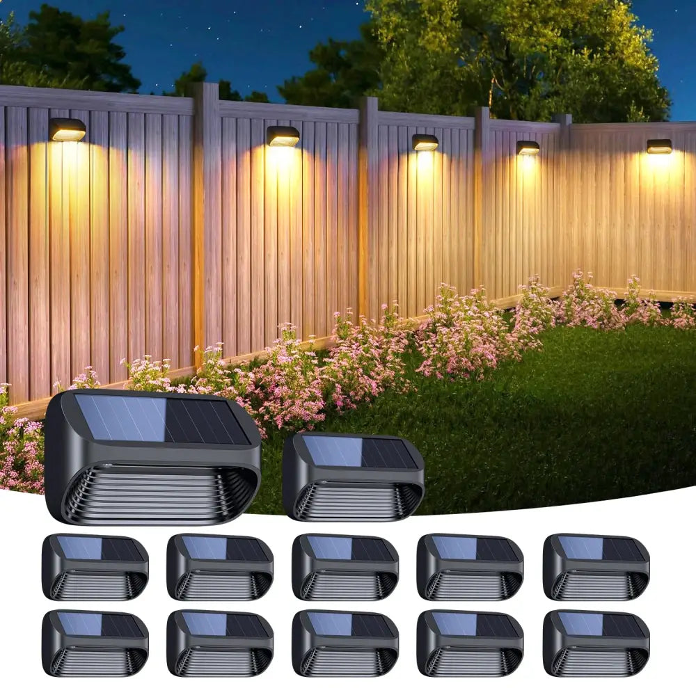 Black Solar Fence Lights