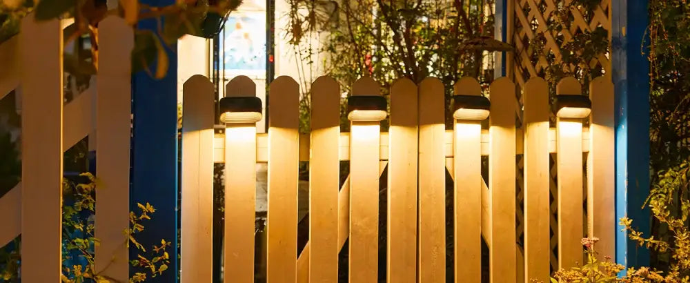 Black Solar Fence Lights