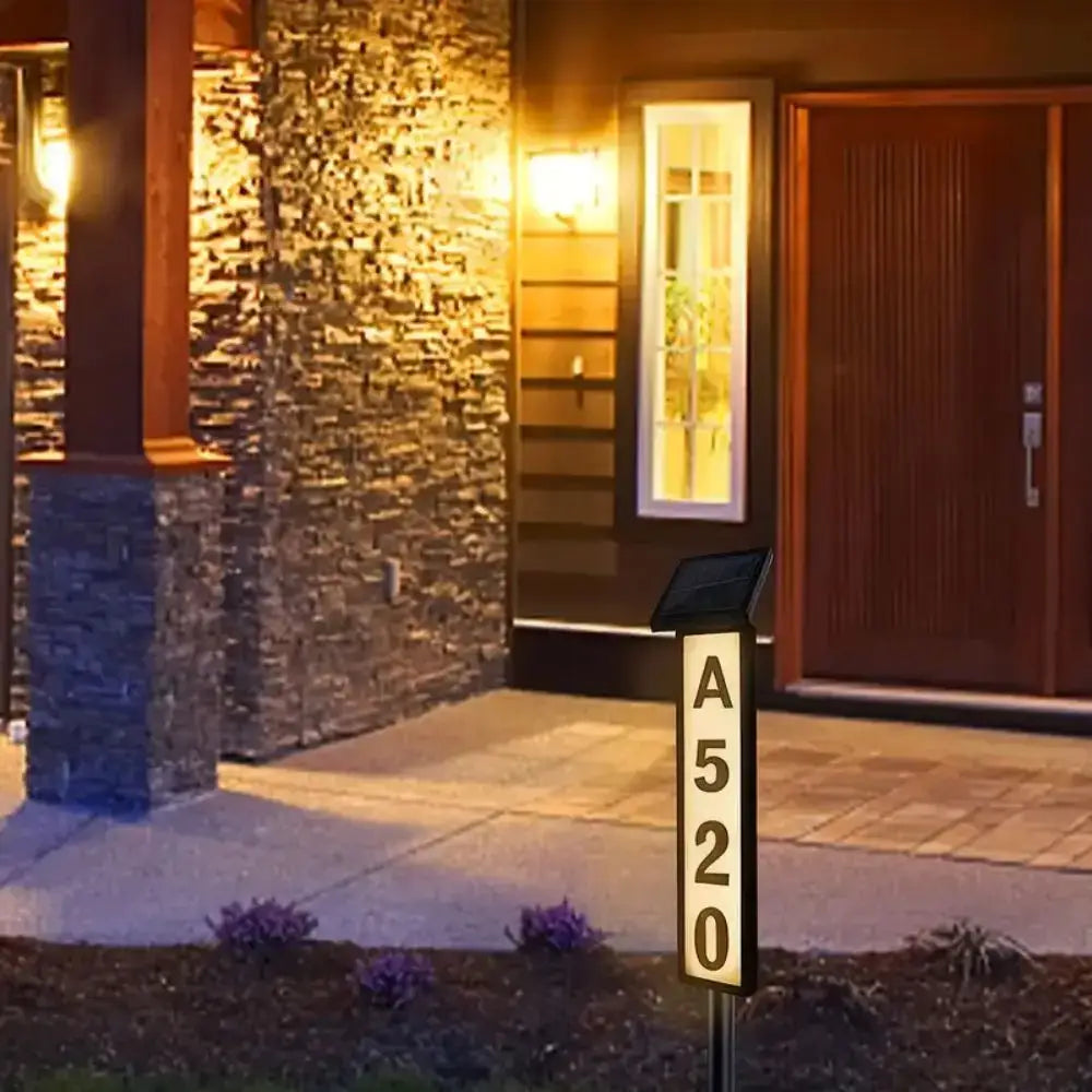 Black Solar Address Light