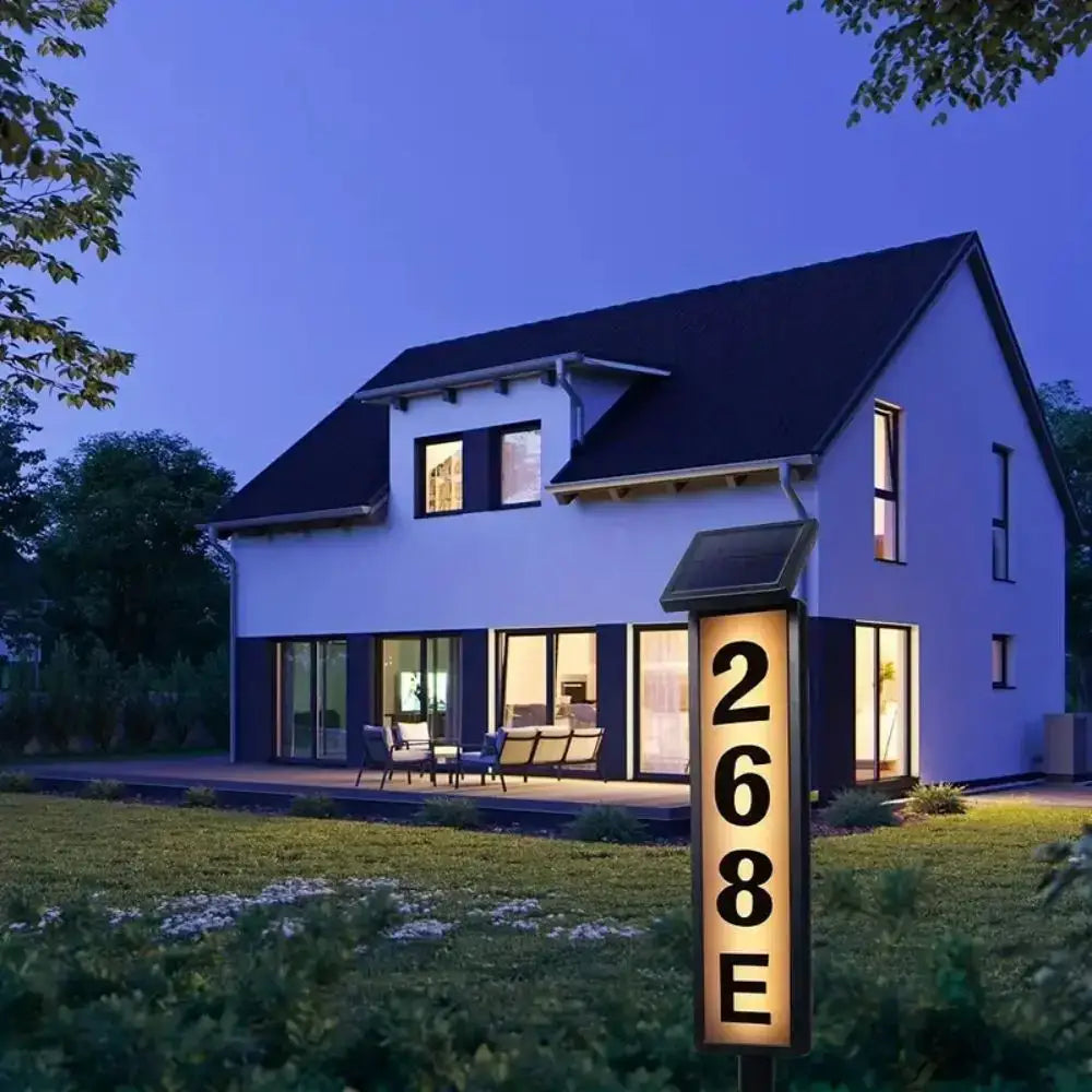 Black Solar Address Light