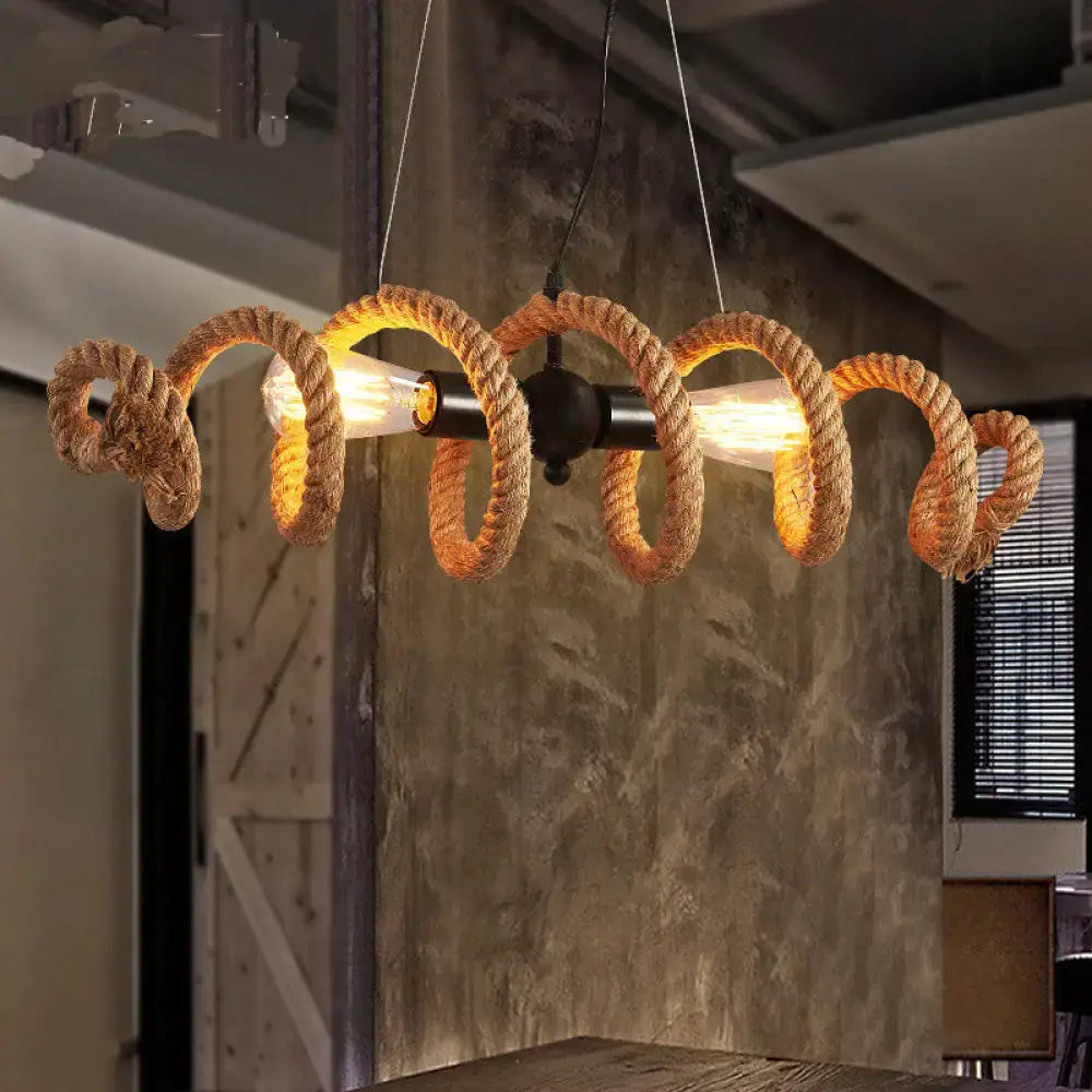 Black Rope Island Pendant Light