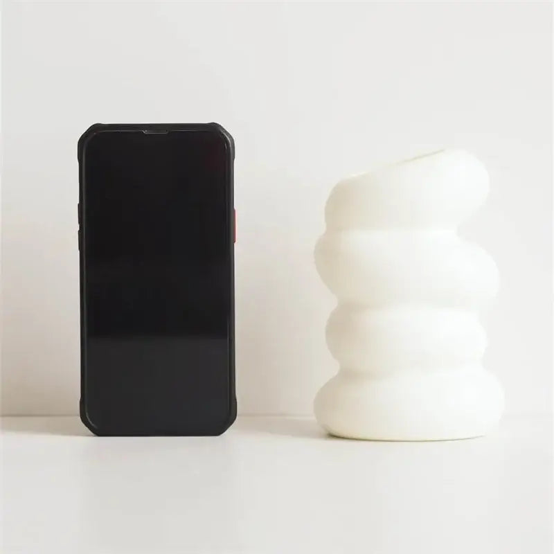 White Ceramic Spiral Vase