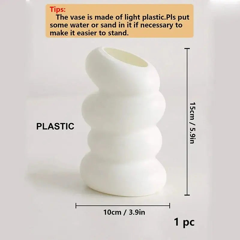 White Ceramic Spiral Vase