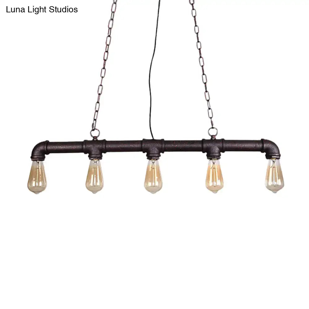 Black Steampunk Industrial Pendant Light