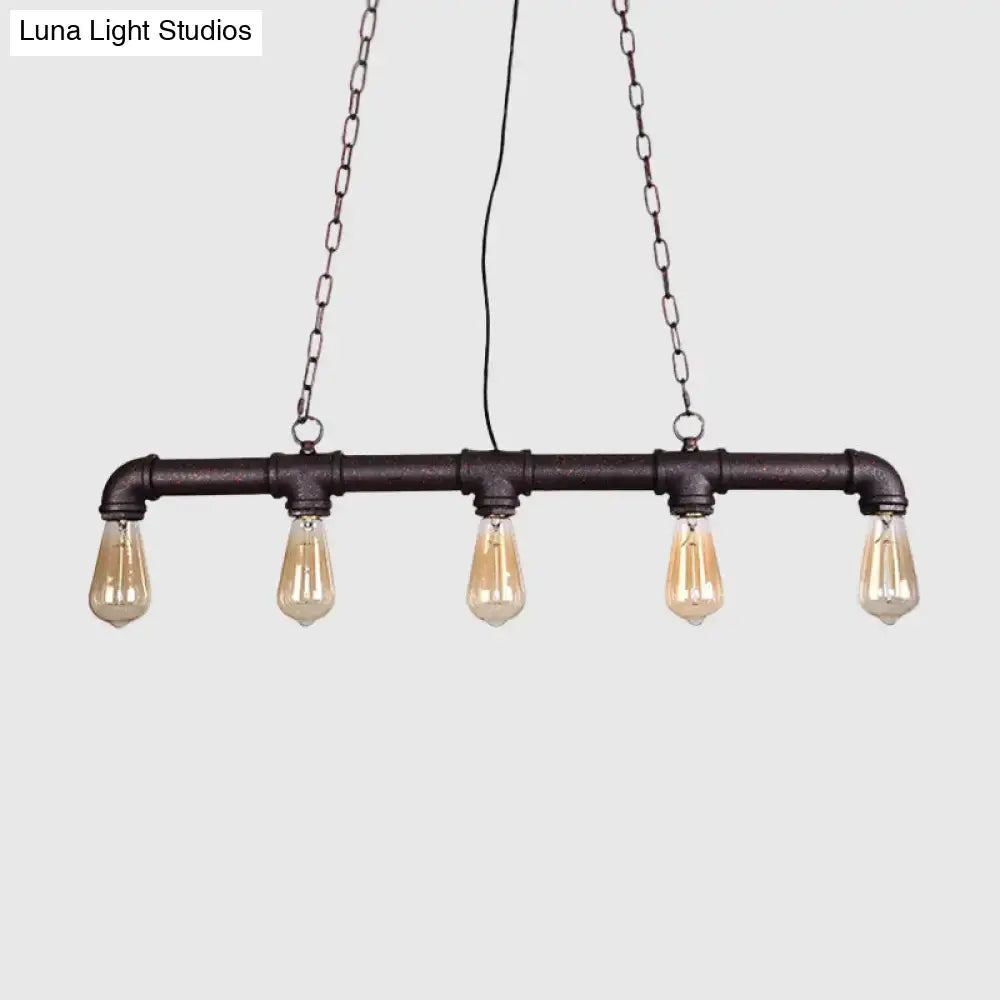 Black Steampunk Industrial Pendant Light
