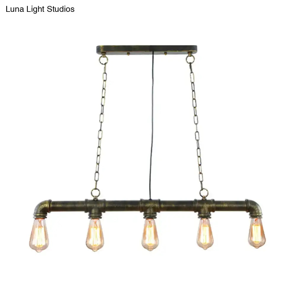 Black Steampunk Industrial Pendant Light