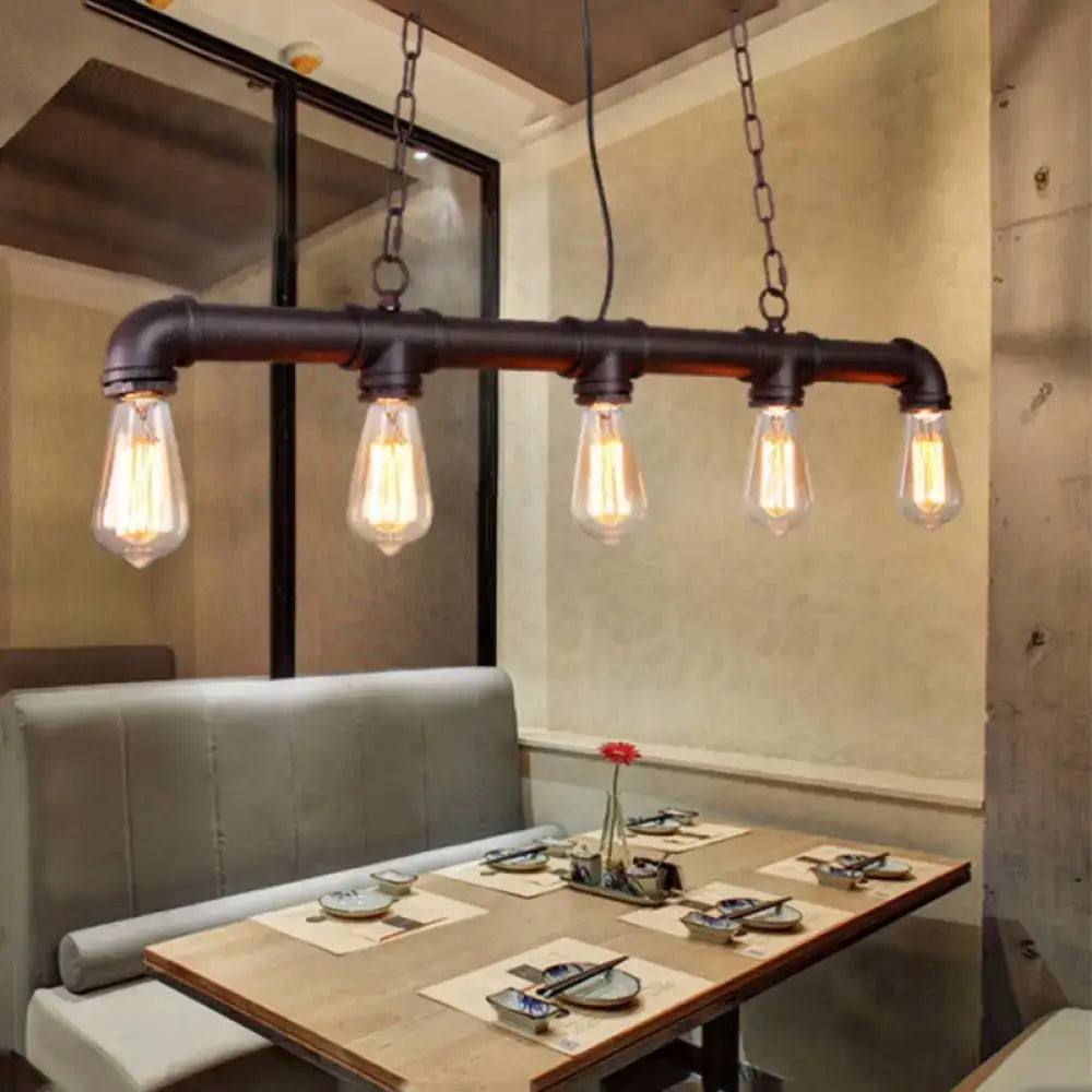 Black Steampunk Industrial Pendant Light