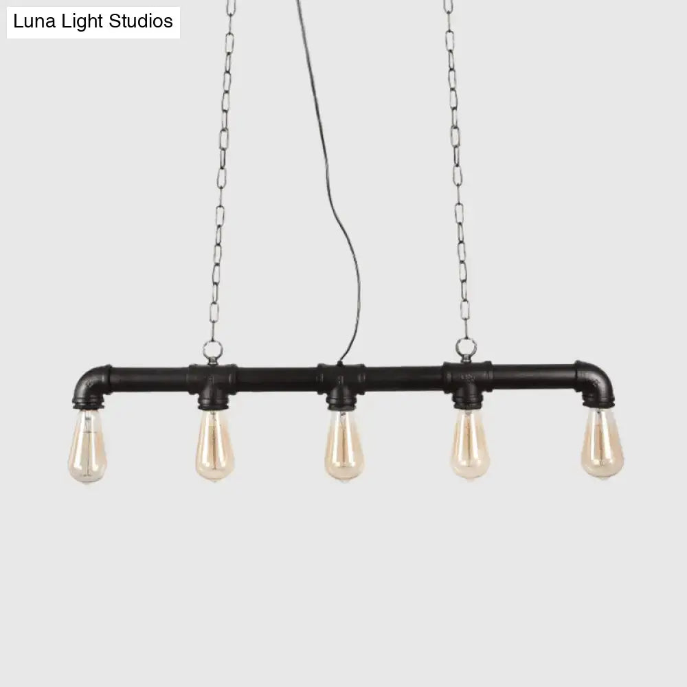 Black Steampunk Industrial Pendant Light