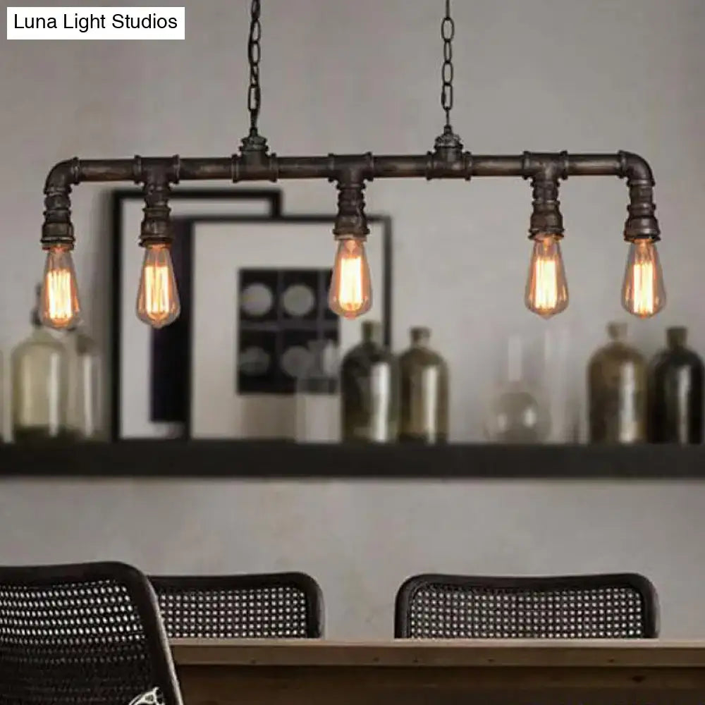 Black Water Pipe Pendant Light