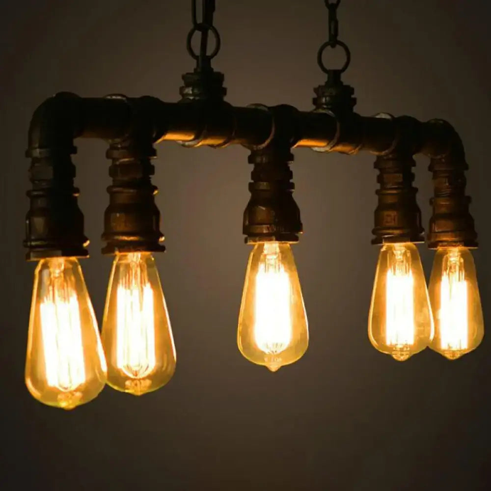 Black Water Pipe Pendant Light