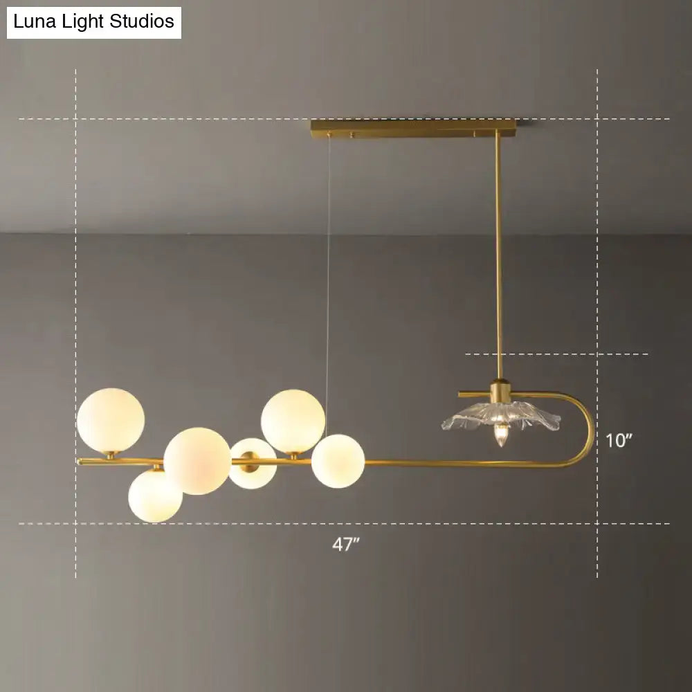Gold Lotus Leaf Suspension Lamp