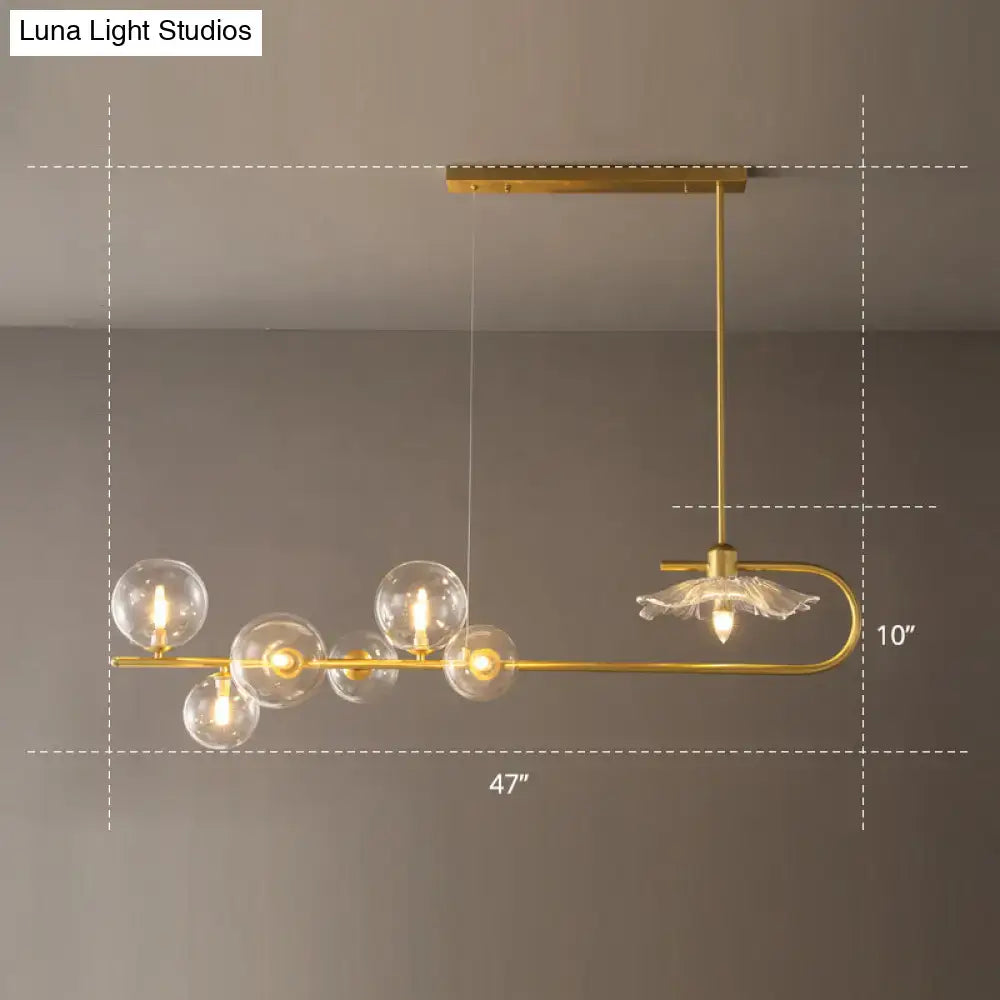 Gold Lotus Leaf Suspension Lamp