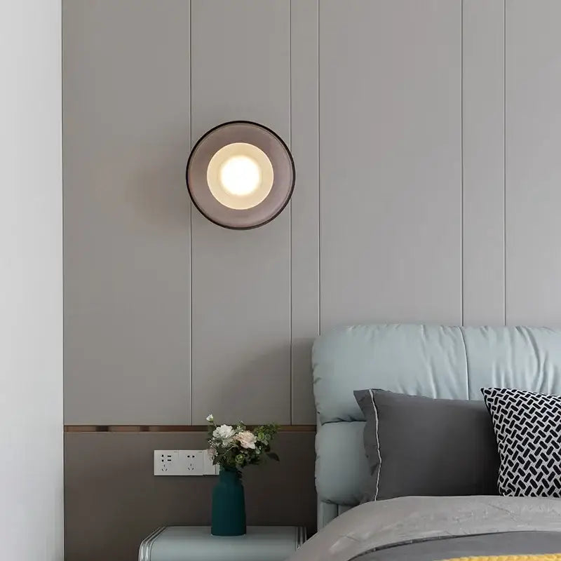 Gray Glass Wall Lamp