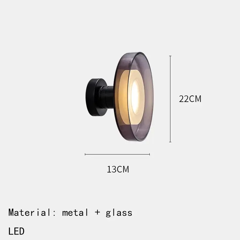 Gray Glass Wall Lamp