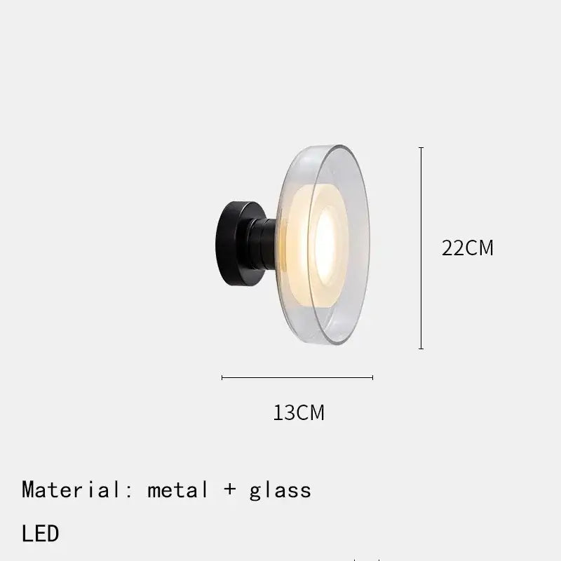 Gray Glass Wall Lamp