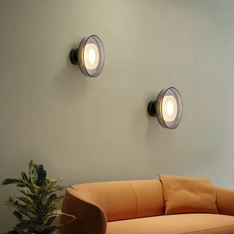 Gray Glass Wall Lamp