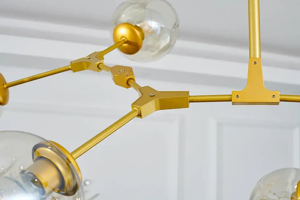 Amber Glass Nordic Chandelier