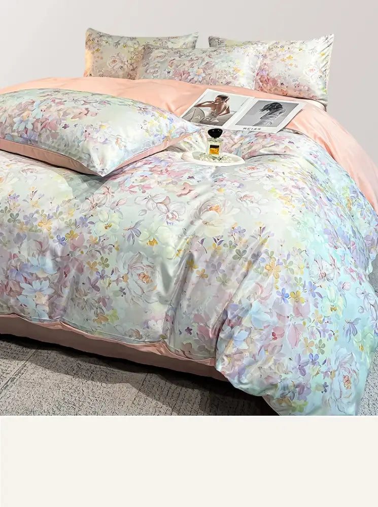 Silk Flower Duvet Set