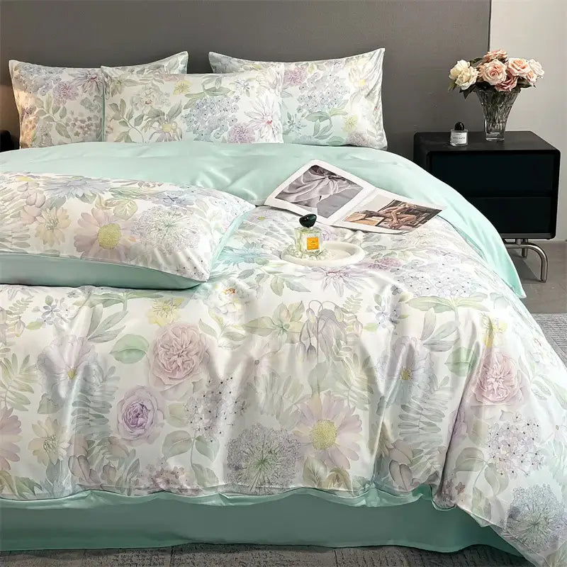Silk Flower Duvet Set