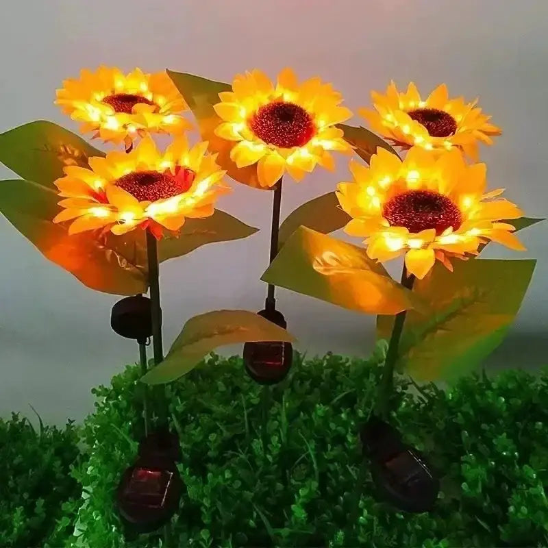 Yellow Sunflower Solar Lights