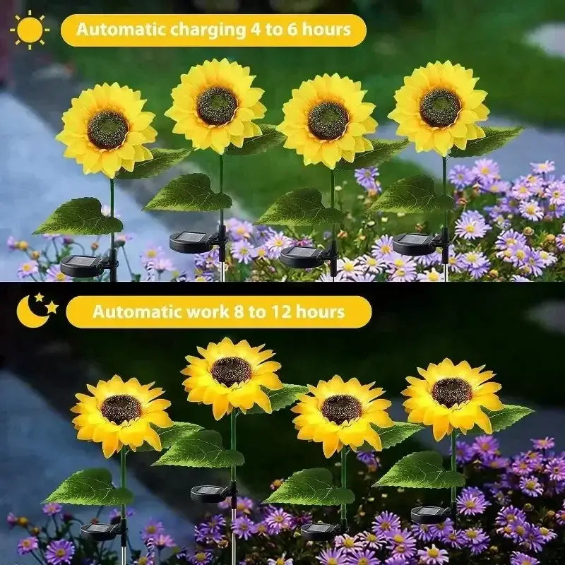 Yellow Sunflower Solar Lights