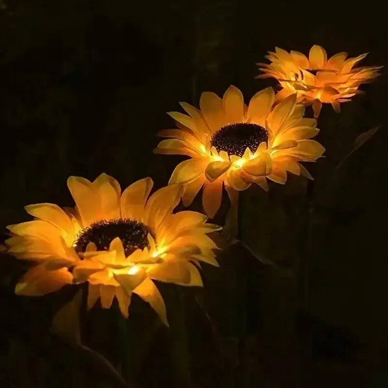 Yellow Sunflower Solar Lights