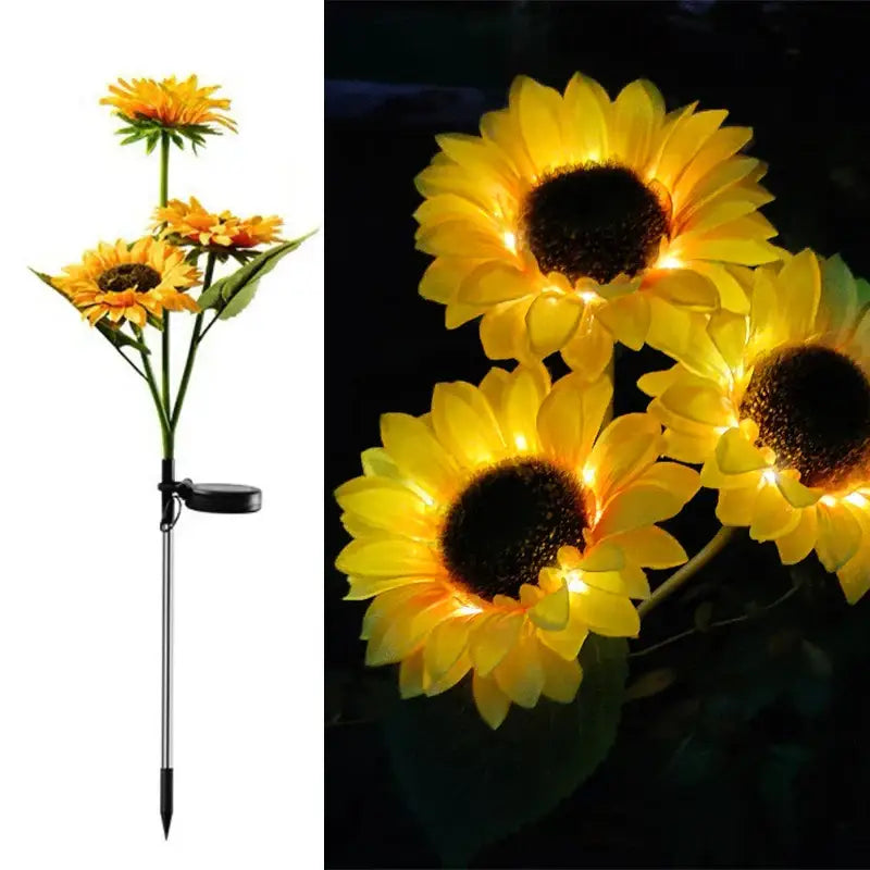 Yellow Sunflower Solar Lights