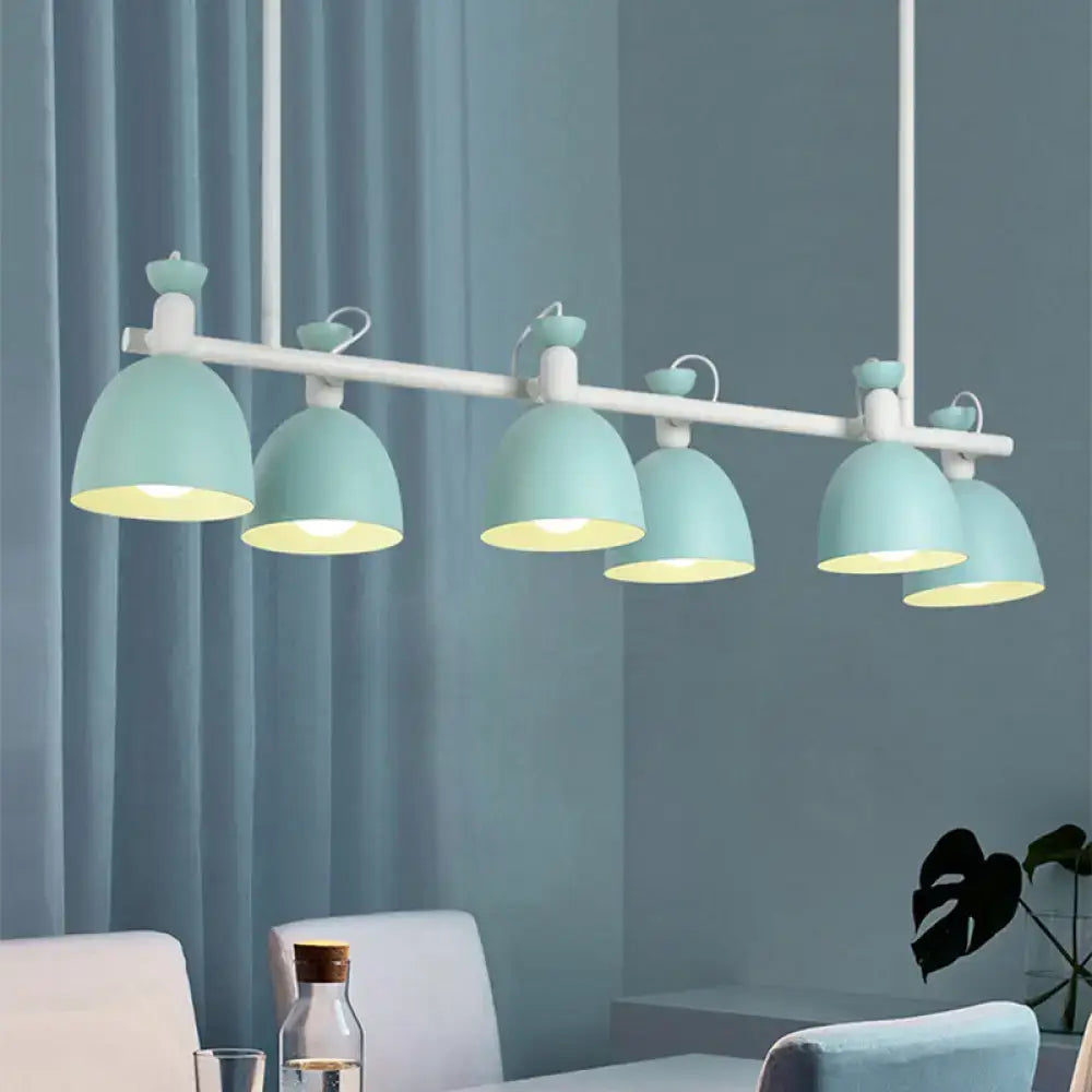 Green Four-Light Pendant
