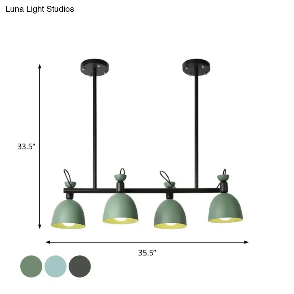 Green Four-Light Pendant