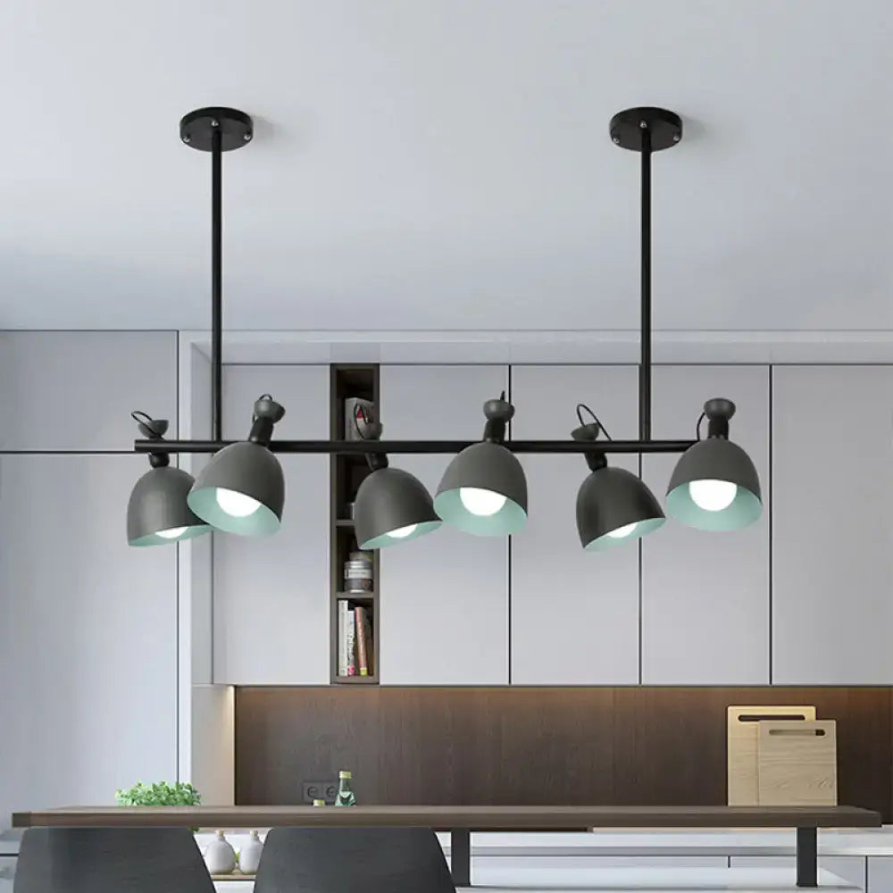 Green Four-Light Pendant
