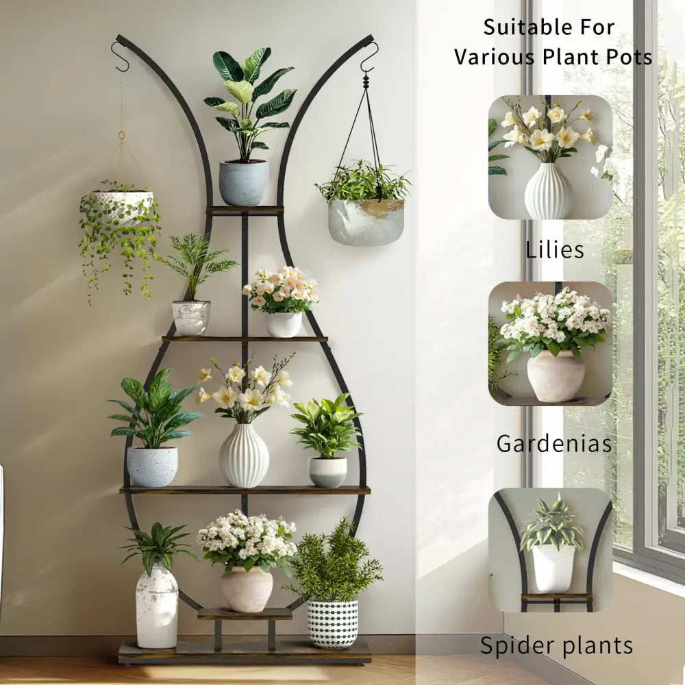 Metal Bunny Plant Stand