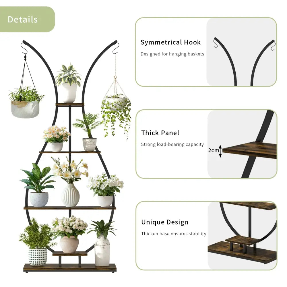 Metal Bunny Plant Stand