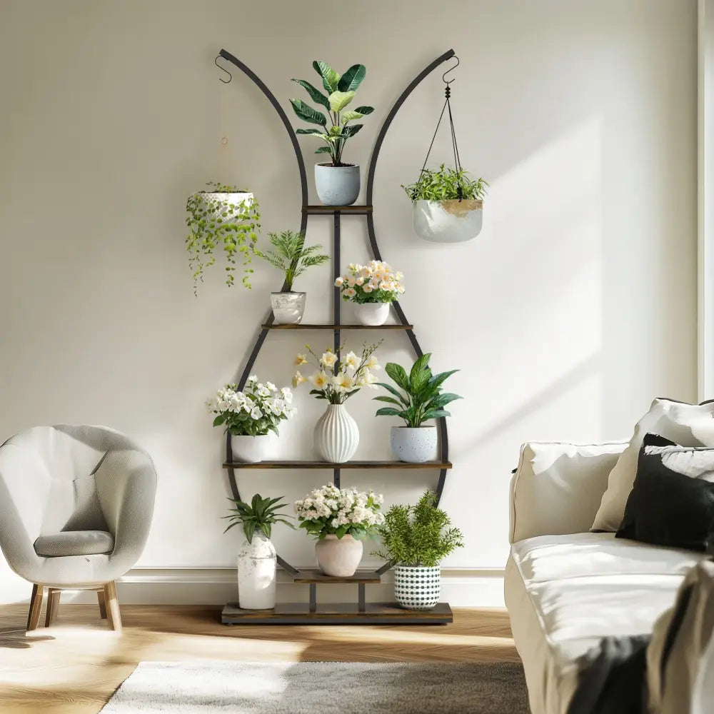 Metal Bunny Plant Stand