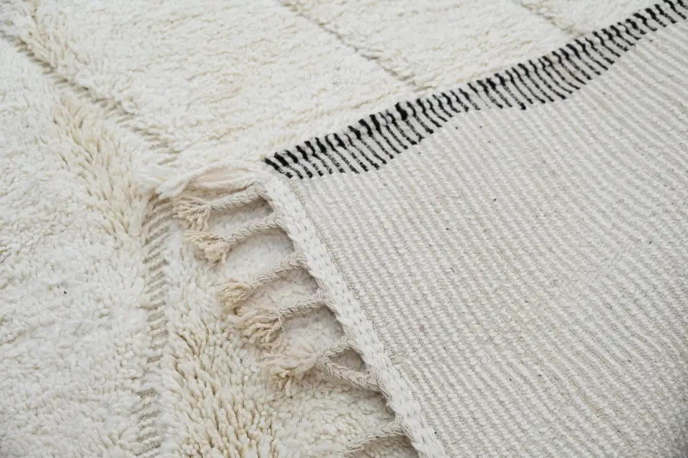 Black Cream Beni Ouarain Rug