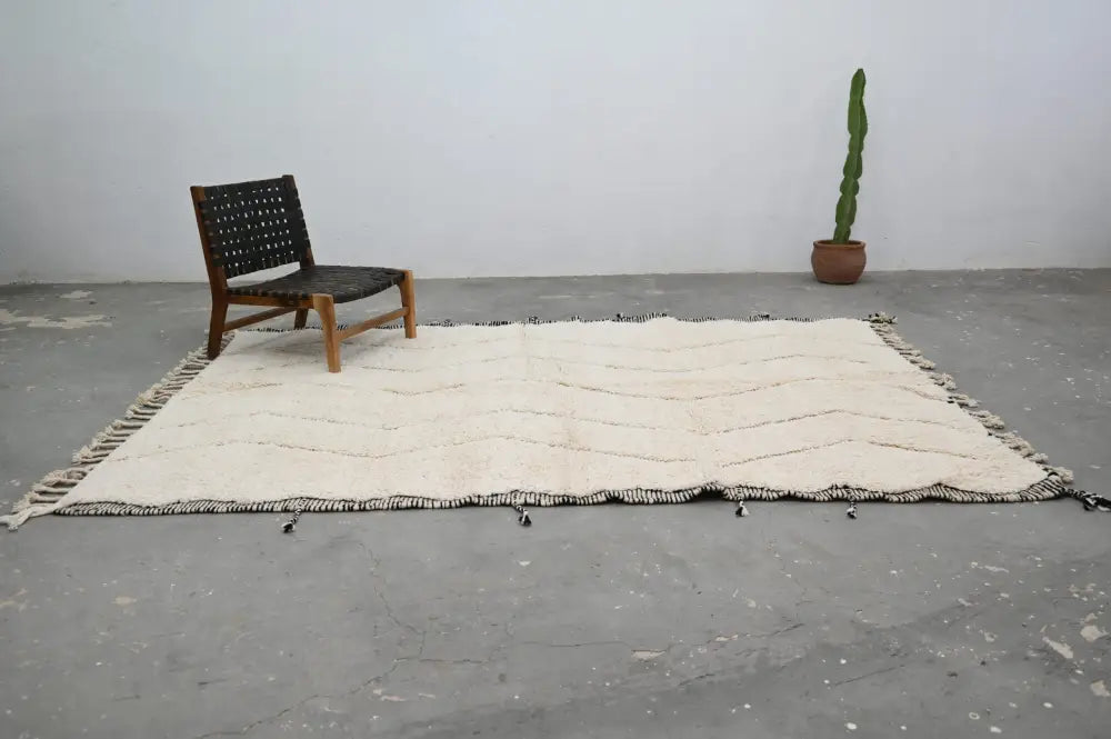 Black Cream Beni Ouarain Rug