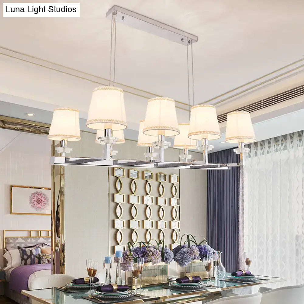 Chrome Fabric Pendant Light