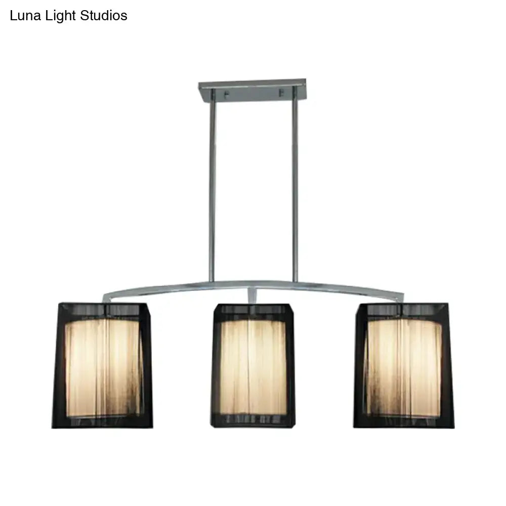 Chrome Rectangular Pendant Light