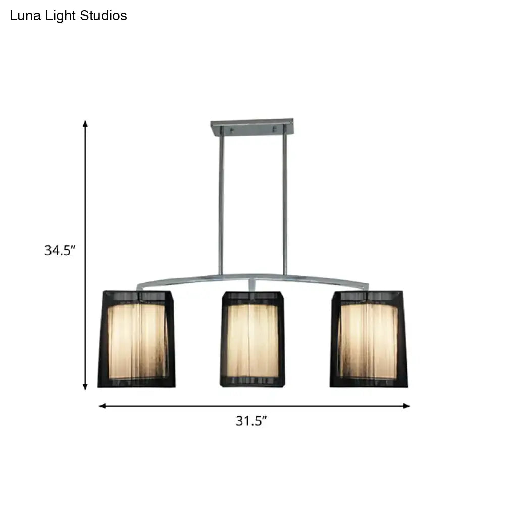 Chrome Rectangular Pendant Light