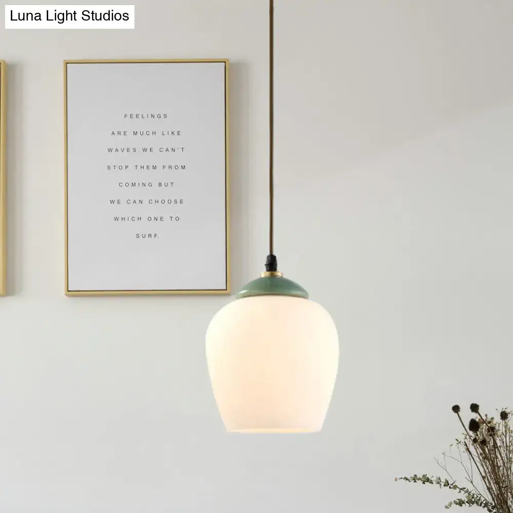 White Mint Bell Pendant