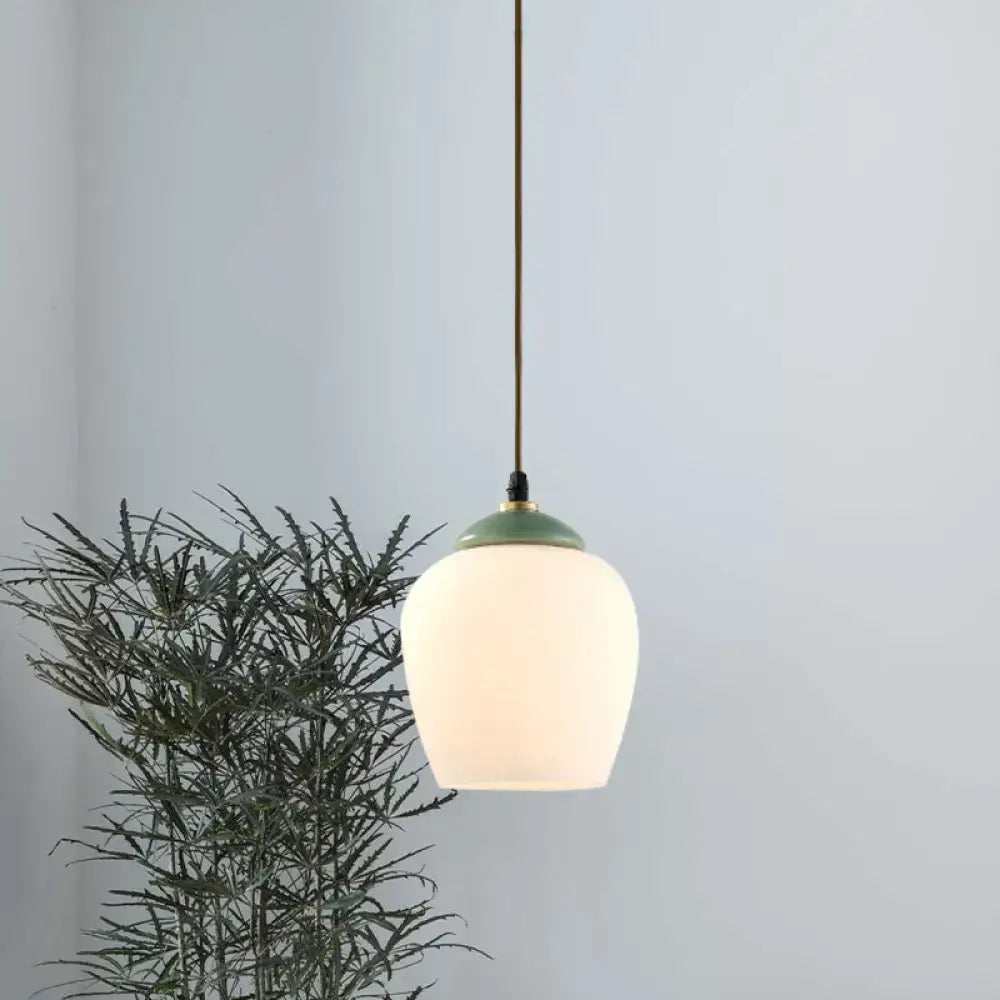 White Mint Bell Pendant