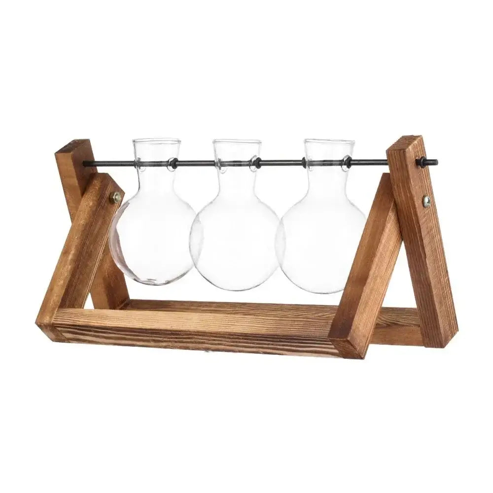 Transparent Glass Trio Vases