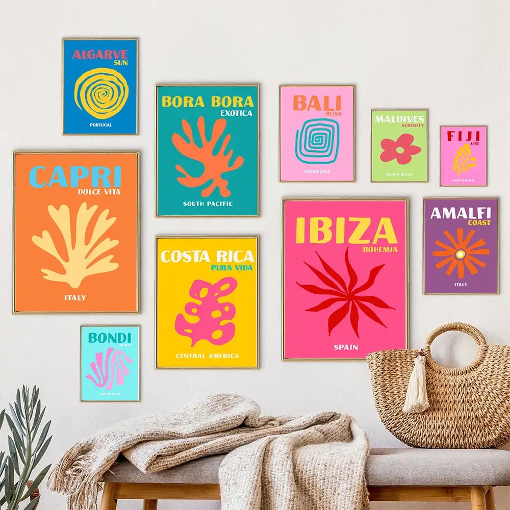 Pura Vida Travel Poster Set
