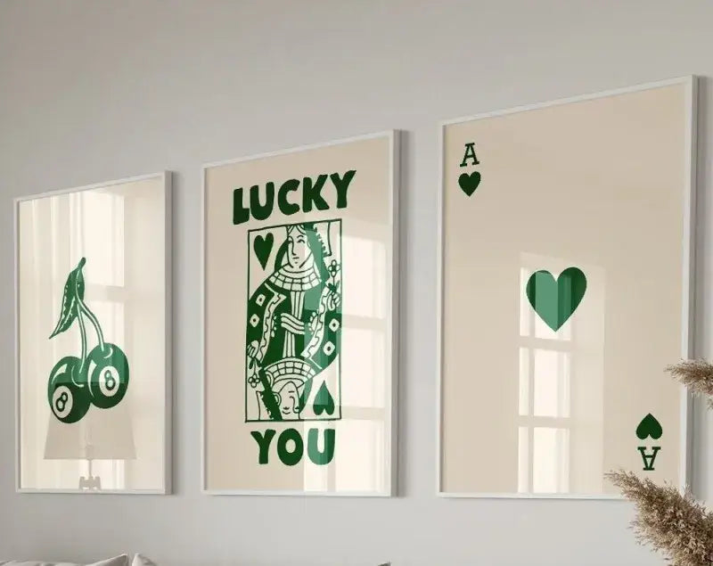 Black Pink Playing Card Art