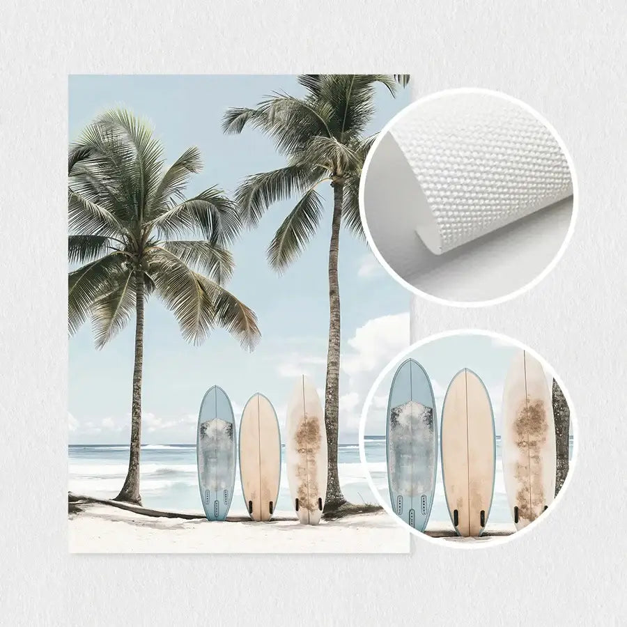 Tropical Surfboard Wall Art