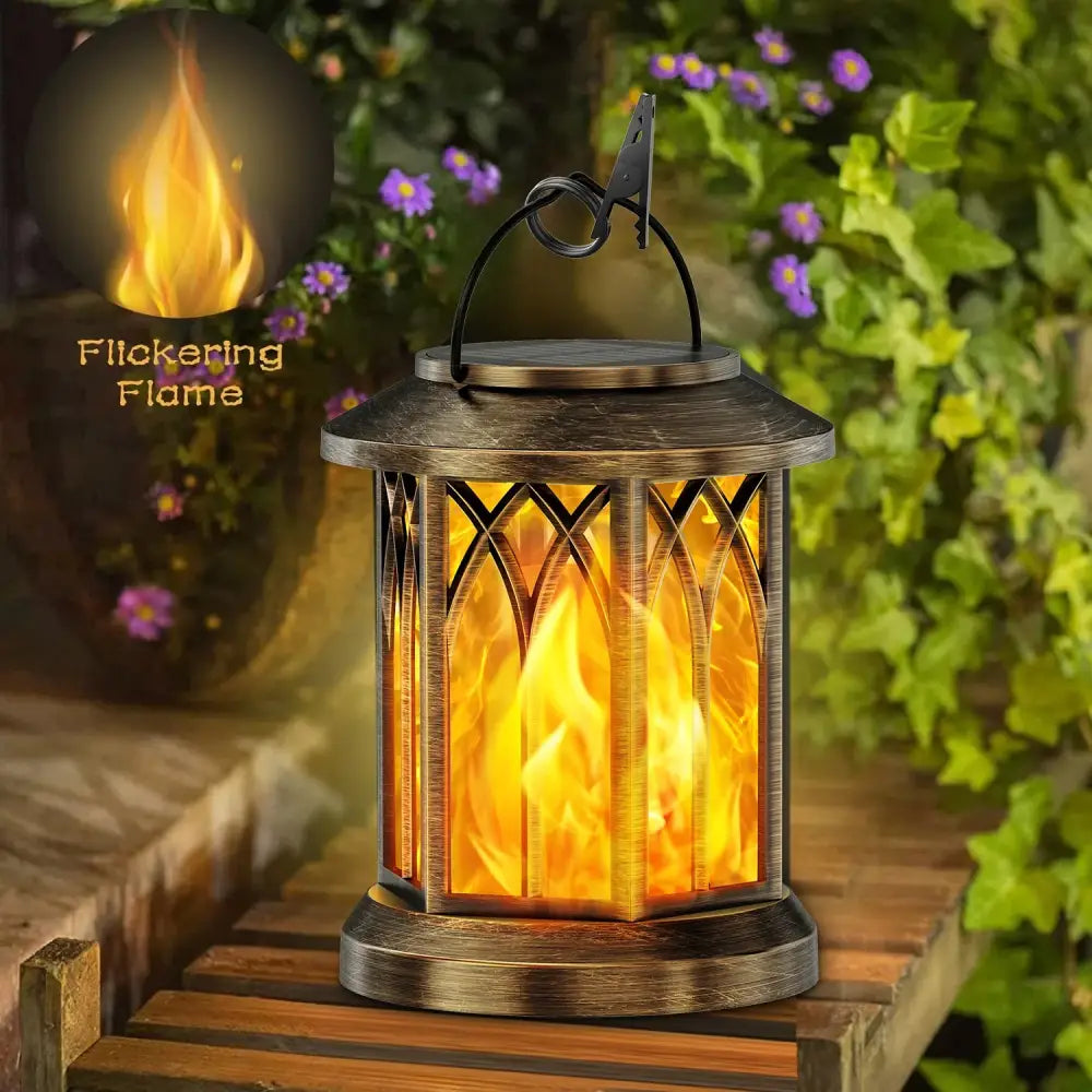 Bronze Flame Solar Lanterns