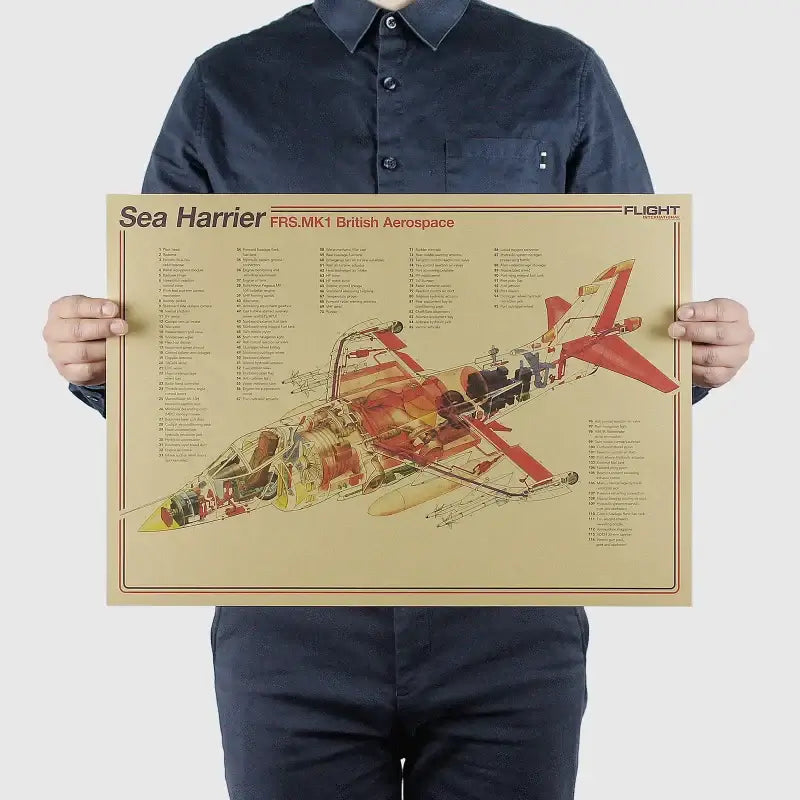 Blue Yellow Aircraft Posters
