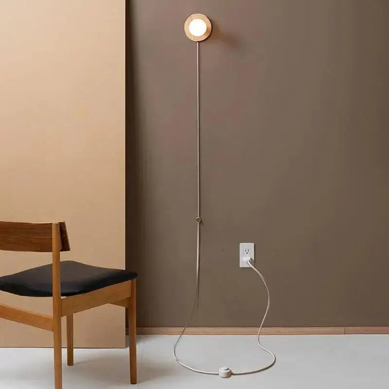 Wood Plug-In Wall Sconce